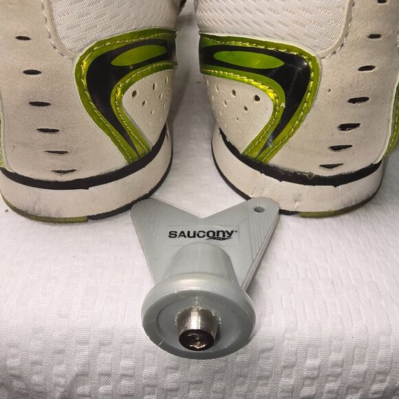 MENS SAUCONY TRACK SHOES SIZE METAL SPIKE MESH TOP VELOCITY DISTANCE SIZE 10 - Picture 7 of 11